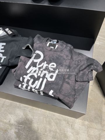 ブラック コムデギャルソン「Pure maind full Heart」Tシャツ