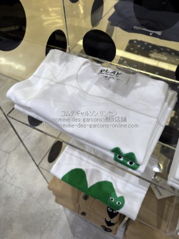 プレイ コムデギャルソン ワンポイント グリーンハート Tシャツ 半袖Tシャツ-ユニセックス