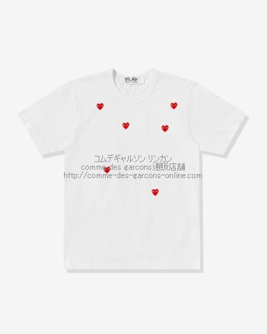 白（ホワイト）Tシャツ-プレイ・コムデギャルソン（Play Comme des 