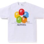 batpe-cdg-25ss-5ape-head-tee-wh