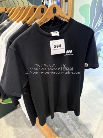 batpe-cdg-25ss-wlogopoint-tee-bk