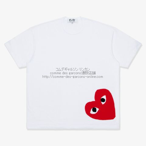 プレイ コムデギャルソン ビッグシルエット半袖Tシャツ 赤ハート