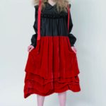 コムデギャルソンガール ニット帽 リボン×フード-25AW