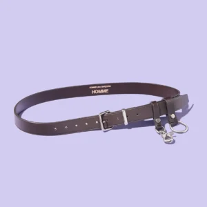 コムデギャルソンオム キーフロックレザーベルト-25AW