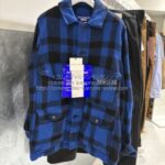 ジュンヤワタナベマン FILSON 縮絨ウールチェック ジャケット-青