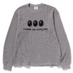 batpe-cdg-25aw-waffle-ls-tee-gr