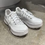 コムデギャルソン限定サロモン 厚底レザースニーカー-白-2025AW