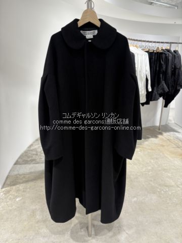 2017AW コムデギャルソン フェルト圧縮 丸襟Aラインコート ヴィンテージ ローブドシャンブル コムデギャルソン 丸襟 ステン