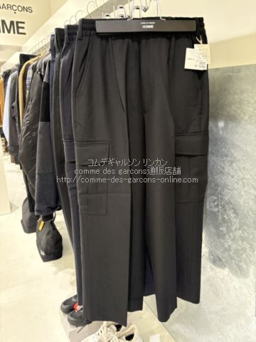 コムデギャルソンオム ウールサージイージーカーゴパンツ-25AW