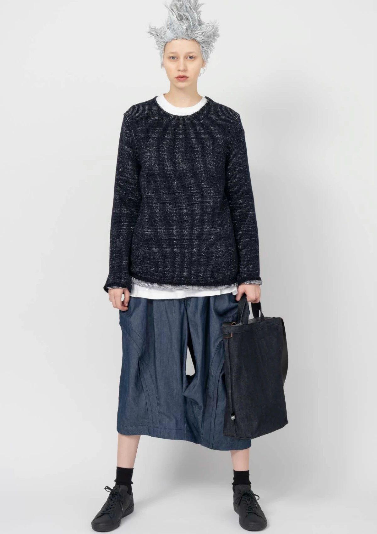 ブラック コムデギャルソン デニム バッグ-26SS