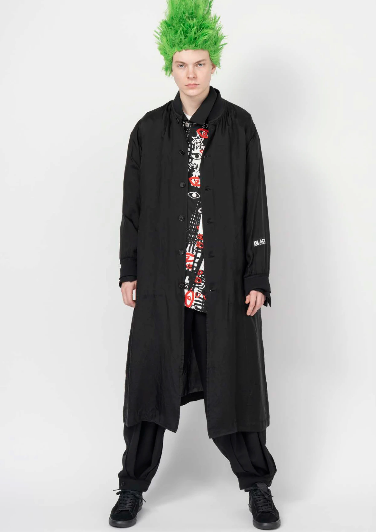 ブラック コムデギャルソン スタッフ コート-26SS