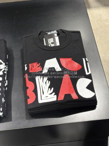 ブラック コムデギャルソン フィリップパゴウスキーTシャツ-1Q-T504-26SS