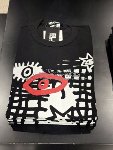 ブラック コムデギャルソン フィリップパゴウスキーTシャツ-1Q-T505-26SS