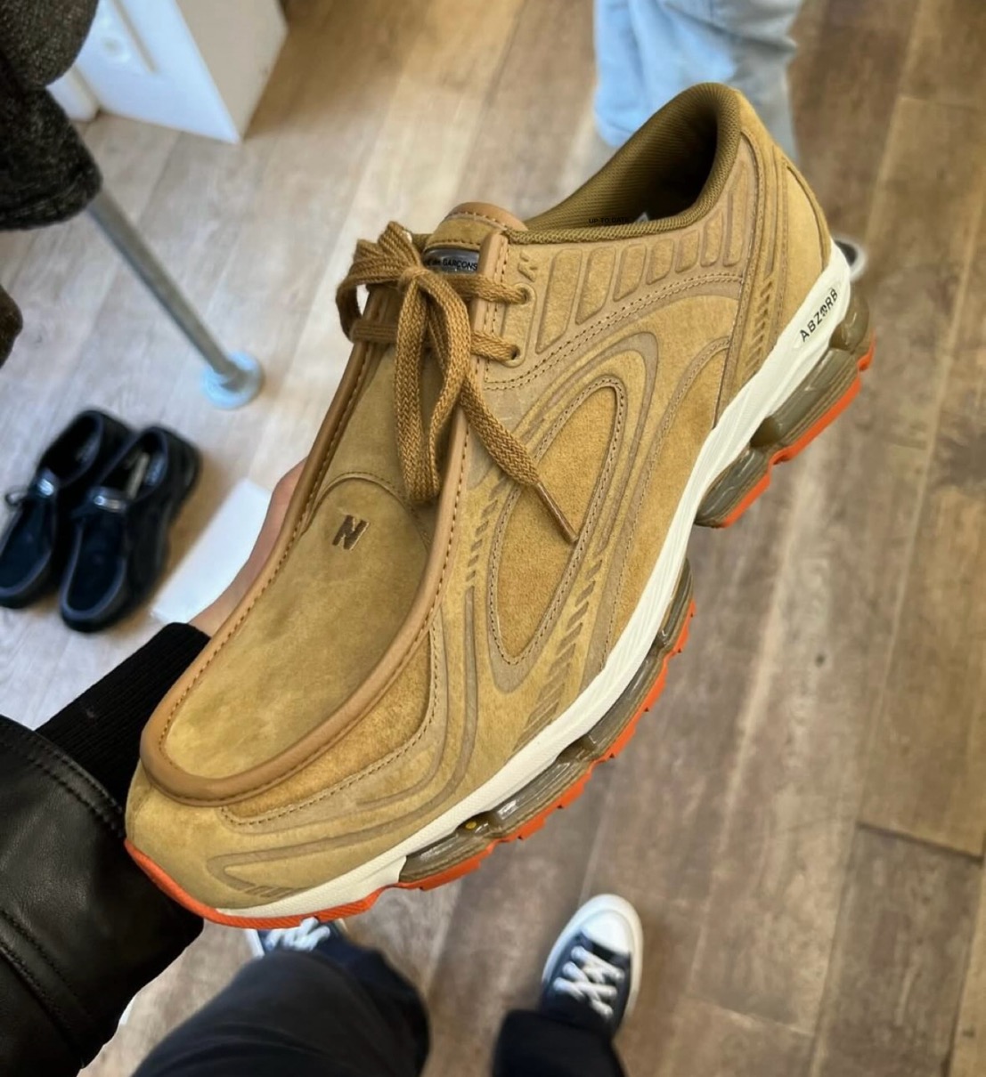 コムデギャルソン オム ニューバランス 1890A-ベージュ-26SS-モカシンスニーカー