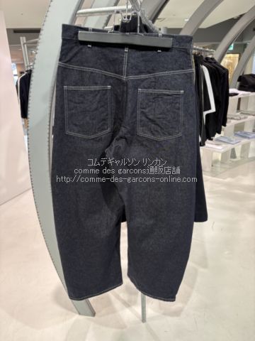 コムデギャルソンオム 綿デニム製品洗 カーブパンツ-26SS