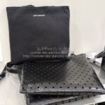 ジュンヤ・ワタナベ ステアガラスパンチング加工ハンドバッグ-26SS