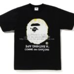 コムデギャルソン大阪 X BAPE®︎-26SS-BIG APE HEAD Tシャツ-黒