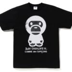 コムデギャルソン大阪 X BAPE®︎-26SS-BIG BABY MILO®︎ Tシャツ-黒