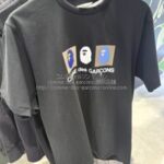 ア ベイシング エイプ × コムデギャルソン大阪-26SS-SCREEN Tシャツ-黒
