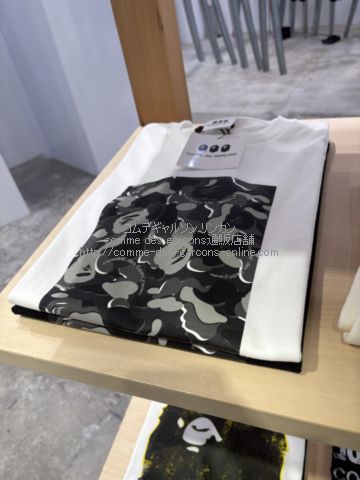 ア ベイシング エイプ × コムデギャルソン大阪-26SS-CAMO BOX Tシャツ-白