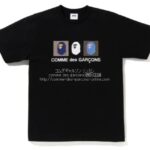 コムデギャルソン大阪 X BAPE®︎-26SS-SCREEN Tシャツ-黒