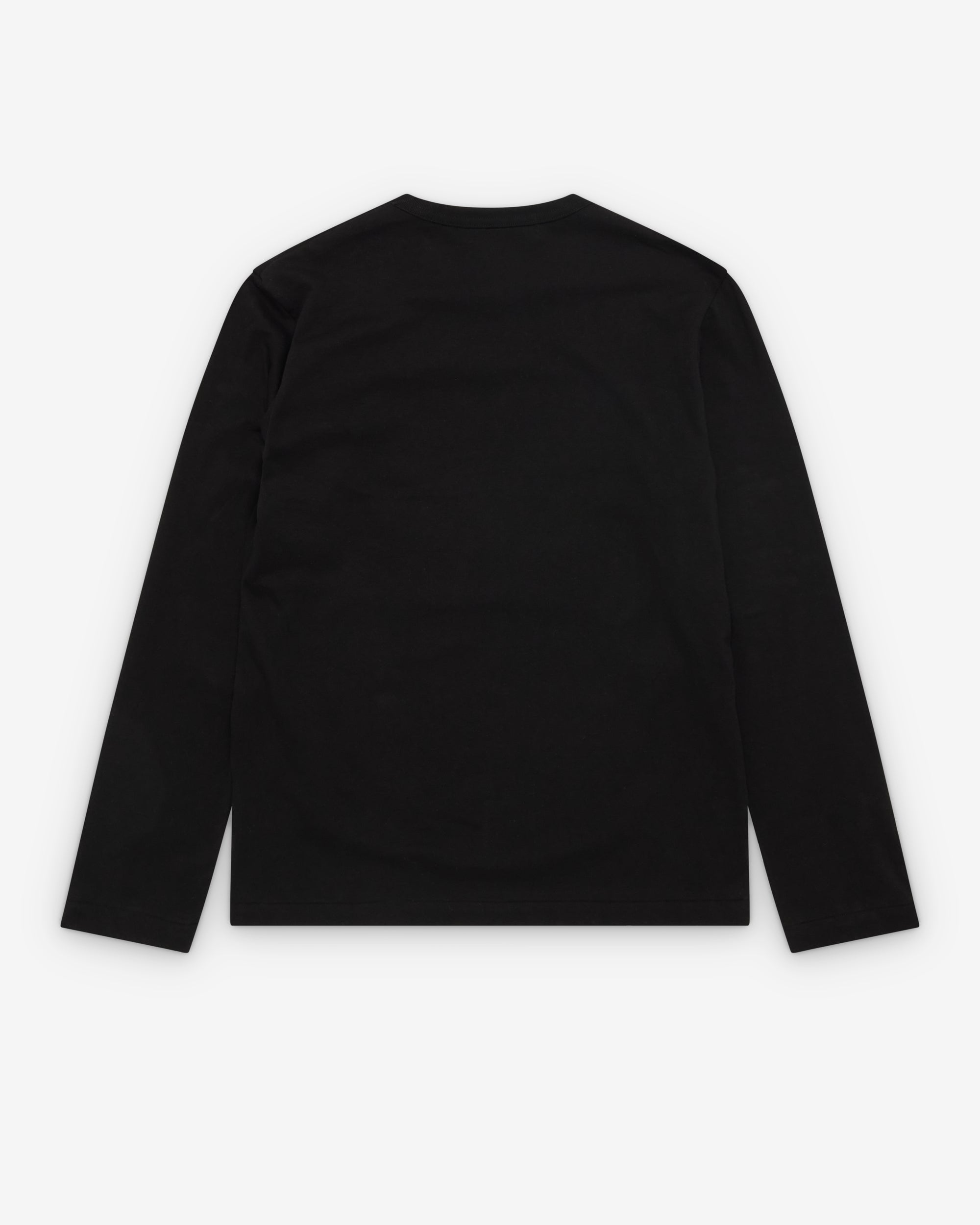 ブラック コムデギャルソン メッセージ長袖Tシャツ-ロンT-黒-1Q-T101-26SS