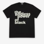 ブラック コムデギャルソン メッセージTシャツ-黒-1Q-T102-26SS