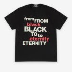 ブラック コムデギャルソン メッセージTシャツ-黒-1Q-T103-26SS
