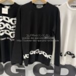 コムデギャルソンCDG っ裾ロゴ長袖Tシャツ-ロンT-26SS