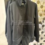 ブラック コムデギャルソン 新定番 トラックジャケット-ジャージ生地×黒ZIP-
