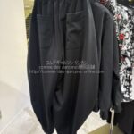 ブラック コムデギャルソン 新定番 パンツ-ジャージ生地×黒ZIP-