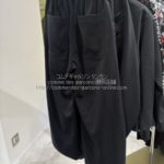 ブラック コムデギャルソン 新定番 フレアパンツ-ジャージ生地×黒ZIP-