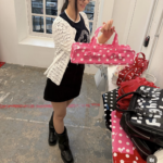 コムデギャルソン ガール ドット×リボン付 横長ミニバッグ-26AW