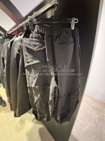ブラック コムデギャルソン パッチワーク風バルーンパンツ-26AW