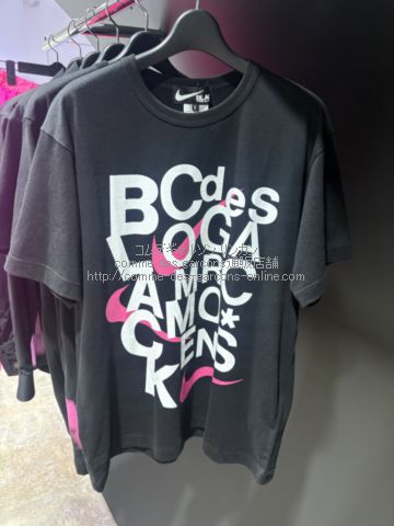 ブラック コムデギャルソン ナイキ限定Tシャツ-1R-T101-26AW