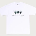 コムデギャルソン大阪 X BAPE®︎ 3 APE HEADTシャツ-白