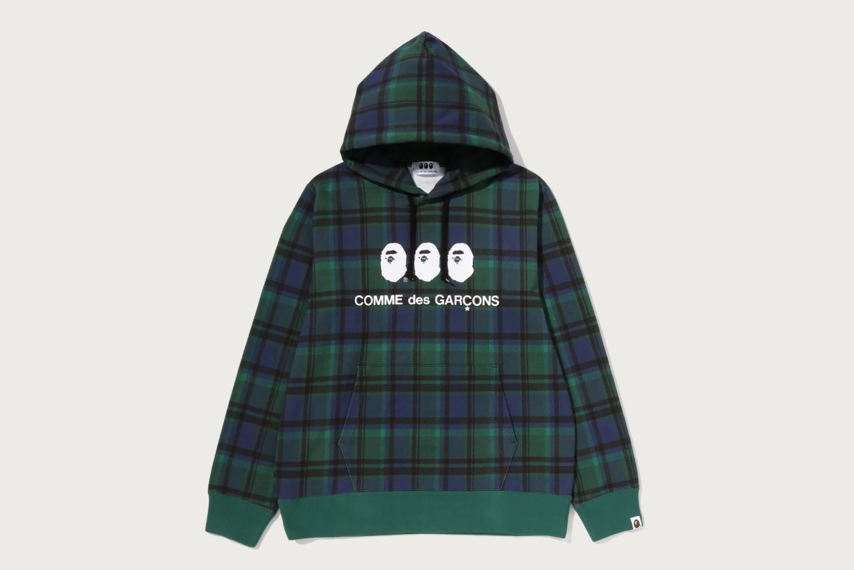 コムデギャルソン大阪 X BAPE®︎ フード付きパーカー-チェック