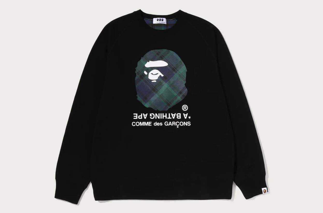 コムデギャルソン大阪 X BAPE®︎ スエットシャツ-黒
