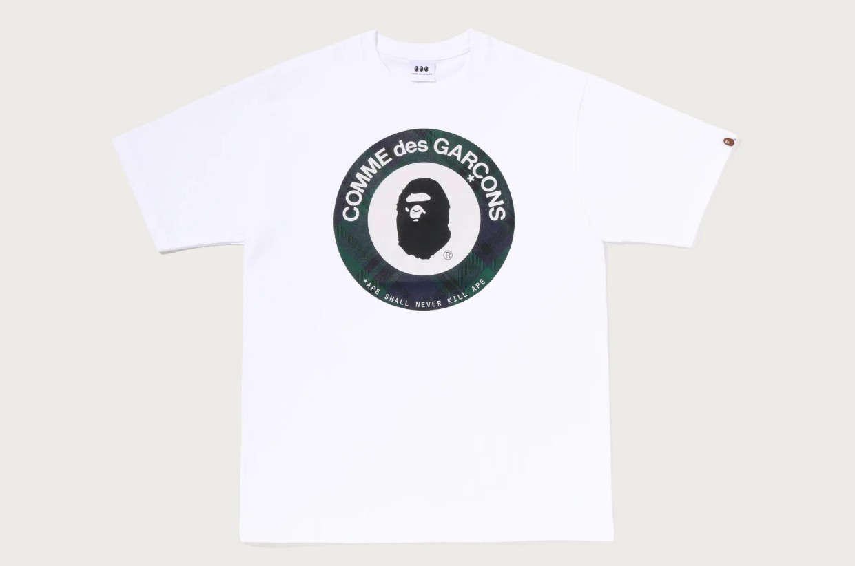 コムデギャルソン大阪 X BAPE®︎ ターゲットTシャツ-白