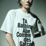 コムデギャルソン大阪 X BAPE®︎ ビートルズ風ロゴTシャツ-白
