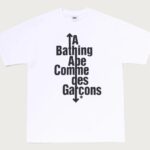 コムデギャルソン大阪 X BAPE®︎ ビートルズ風ロゴTシャツ-白