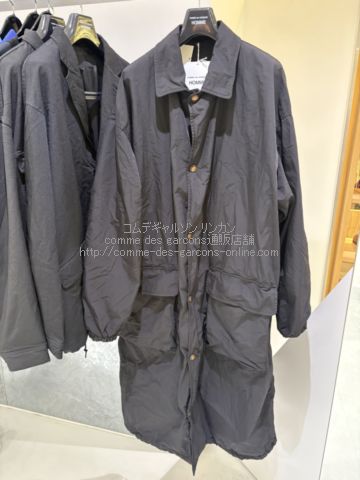 コムデギャルソンオム エステルオックス製品染めコート-26AW