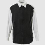 コムデギャルソンオム ウール縮絨×コットン ブラウス-26AW